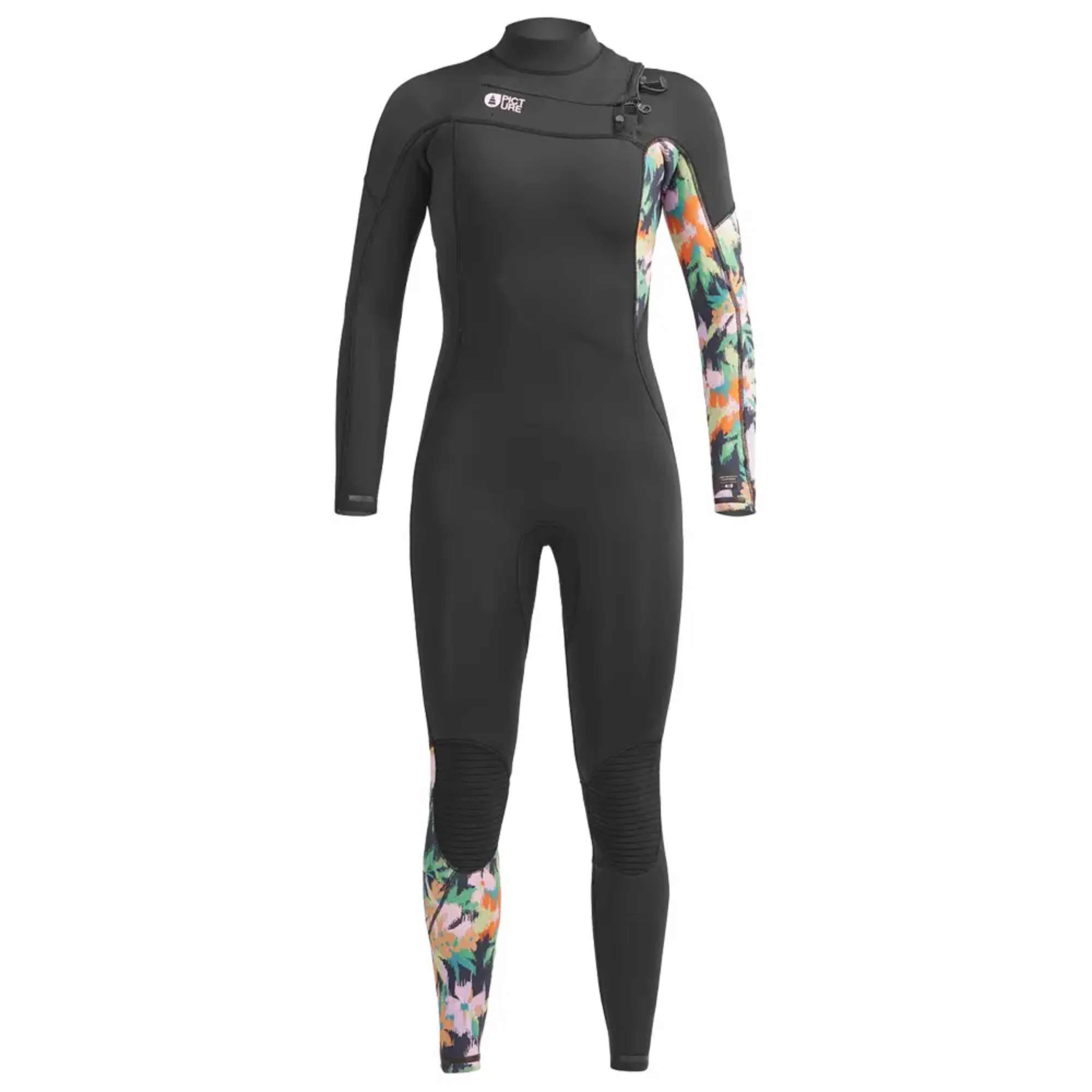 Combinaison femme PICTURE Equation 4/3 Front Zip Abstract Flower